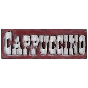 PLACAS FERRO BIG LETTERS CAPPUCCINO  VERMELHA 60 X 4,5 X 20