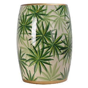 SEAT GARDEN DE PORCELANA FOLHA LUPINO 32CM X 32CM X 44CM