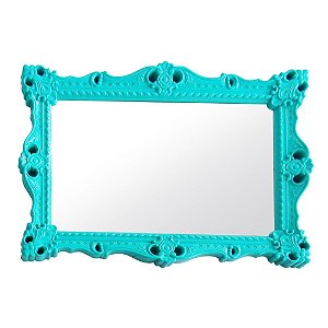 ESPELHO MDF GRAND CHALET BLUE GREEN 73 X 103 CM