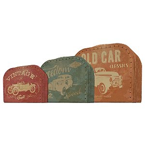SET 03 MALETAS PAPELAO GM VINTAGE CARS AND COLORS FD COLORID