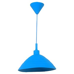 LUMINARIA TETO SILICONE ROUND SHAPE AZUL 24 X 24 X 15 CM