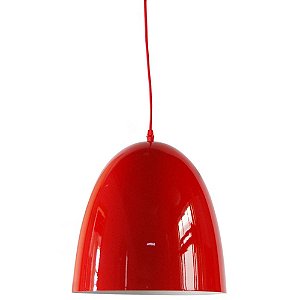LUMINARIA METAL SUGAR LOAF VERMELHO DIAM 30 CM