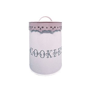 POTE METAL DELICATE LACE COVER COOKIES ROSA 14 X 18,5 CM