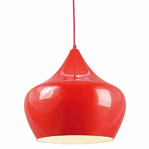 LUMINARIA METAL APPLE VERMELHO DIAM 38 CM
