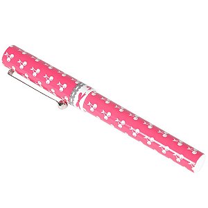 CANETA PLASTICO CHERRY BRANCO FUNDO PINK 13,1 X 8,1 CM