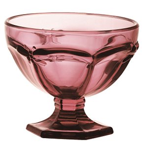JOGO DE 6 TACAS MULTIUSO LIBELULA EM VIDRO 325ML A10CM COR VIOLETA