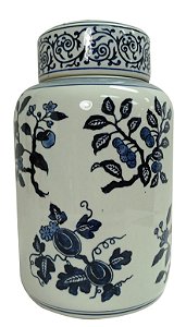 POTICHE EM  CERAMICA 28CM LINHA MING