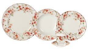 APARELHO DE JANTAR CHERRY BLOSSOM 30 PECAS EM PORCELANA