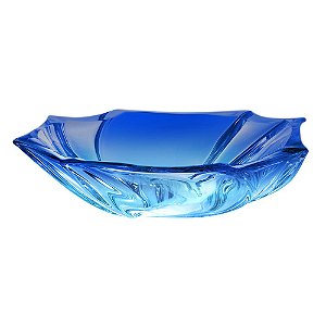 CENTRO MESA NEPTUNE EM CRISTAL ECOLOGICO L27,5XP28XA8,5CM COR AZUL