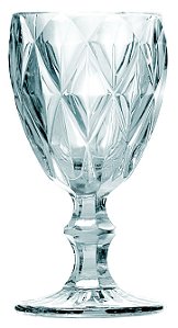 JOGO DE 6 TAÇAS MATELASSÊ EM VIDRO 200ML TRANSPARENTE