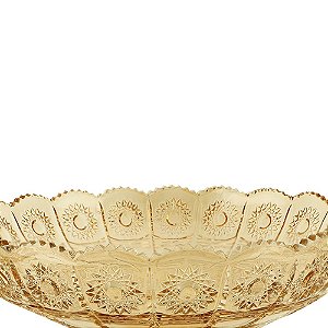 CENTRO DE MESA VERSAILLES EM CRISTAL ECOLOGICO D32,5XA13CM COR AMBAR