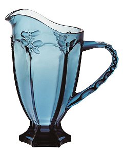 JARRA LIBELULA EM VIDRO 1L AZUL