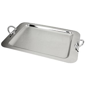 BANDEJA ECO RETANGULAR EM INOX 49X27CM