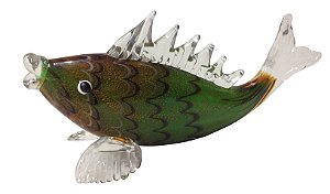 PEIXE DECORATIVO EM VIDRO 32CM