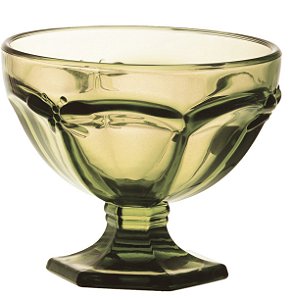 JOGO DE 6 TACAS MULTIUSO LIBELULA EM VIDRO 325ML A10CM COR VERDE