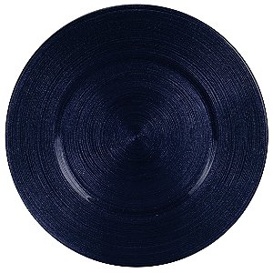 SOUSPLAT DE VIDRO 33CM CIRCLEA AZUL