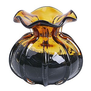 MURANO TROUXINHA BICOLOR EM VIDRO L12XP12XA12CM COR PRETO