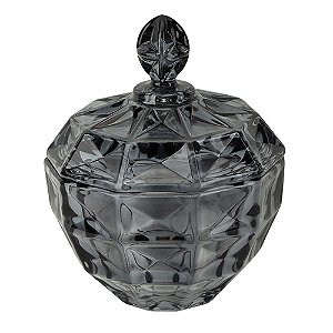POTICHE AQUAMARINE EM CRISTAL ECOLOGICO D11,5XA14CM COR AZUL ESCURO