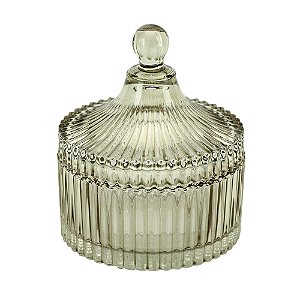 POTICHE CIRCUS EM CRISTAL ECOLOGICO D10XA12CM COR VERDE
