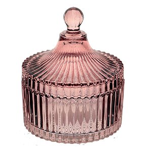 POTICHE CIRCUS EM CRISTAL ECOLOGICO D10XA12CM COR ROSA