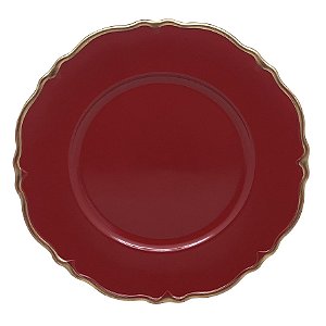 SOUSPLAT IMPERIO EM PLASTICO D33CM COR BORDO
