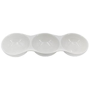 PETISQUEIRA COM 3 DIVISORIAS EM PORCELANA L25,3XP7,8XA3,5CM
