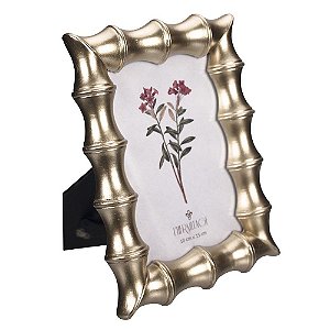 PORTA RETRATO BAMBOO EM RESINA L10XA15CM COR OURO