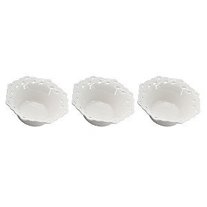 JOGO DE 3 BOWLS EM PORCELANA L9,7XP9,7XA4CM