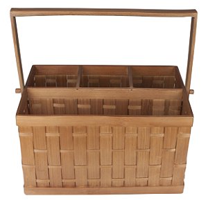 PORTA TALHERES BAMBU C/ALCA 27X18CMWEAVE