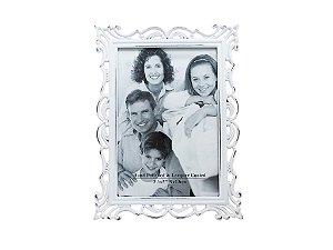 PORTA RETRATO EM ZAMAC 13X18CM SPRAY BRANCO