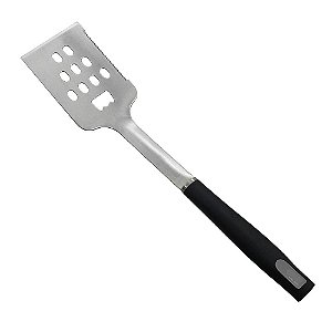 ESPATULA EASY GRILL PARA CHURRASCO EM ACO INOX COM CABO EM PLASTICO A42,5CM COR PRETO