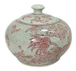 POTICHE RED BUSHES EM CERAMICA 12CM