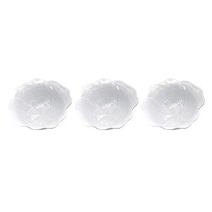 JOGO DE 3 BOWLS FLOR EM PORCELANA L9,5XP9,5XA4,5CM