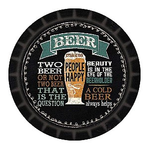 TABUA REDONDA CERVEJA EM VIDRO D20CM