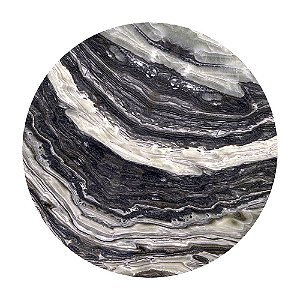 TABUA REDONDA MARMORE EM VIDRO D20CM