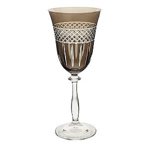 TACA VINHO TINTO ANGELA LAPIDADA CRISTAL ECOLOGIC 250ML 21CM