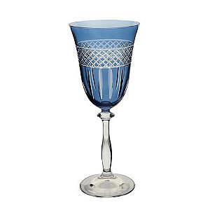 TACA VINHO TINTO ANGELA LAPIDADA CRISTAL ECOLOGIC 250ML 21CM