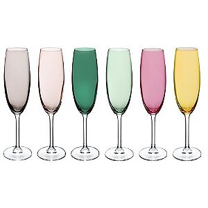 JG 6 TACAS CHAMPANHE GASTRO CRISTAL ECOLOGICO 220ML 24CM