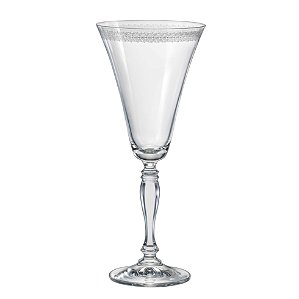 JG 6 TACAS AGUA VICTORIA EM CRISTAL ECOLOGICO 300ML 23CM