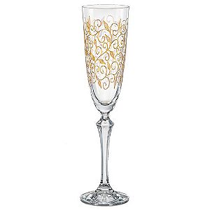 JG 6 TACAS CHAMPANHE CRISTAL ECOLOGICO 200ML 26,5CM