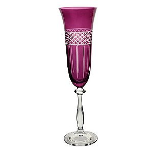 TACA CHAMPANHE ANGELA LAPIDADA CRISTAL ECOLOGIC 190ML 24CM