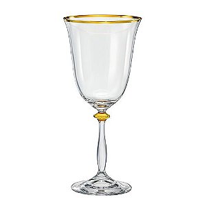 JG 6 TACAS AGUA ANGELA EM CRISTAL ECOLOGICO 350ML 22CM