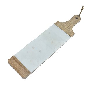 TABUA PARA CORTES EM BAMBU COM MARMORE L50XP12,5CM