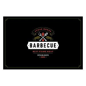 TABUA RETANGULAR BARBECUE EM VIDRO L30XP20CM