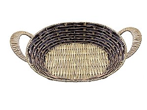 CESTA PARA PÃES OVAL EM POLIPROPILENO 31X25X8CM