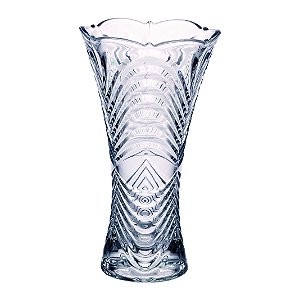 VASO FLORERO ACINTURADO EM CRISTAL ECOLOGICO D13XA24CM