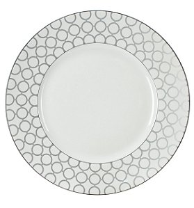 PRATO RASO CHAIN LINK EM PORCELANA 28CM