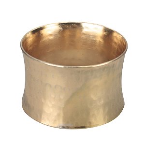 JG 6 ANEIS GUARDANAPOS MARTELADO ACO INOX 6X6CM COBRE