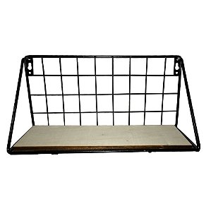 ESTANTE GARDEN EM FERRO E MADEIRA L30XP11,5XA14,5CM