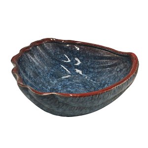 CENTRO MESA CONCHA DEEP SEA CERAMICA 19,8X19,4X7,8CM AZUL